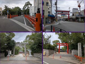 神社と商店街